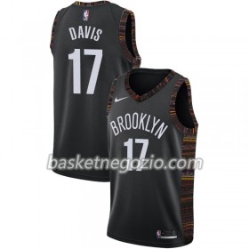 Canotte Uomo Brooklyn Nets Ed Davis 17 2018-19 Nike City Edition Nero Swingman
